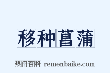 移种菖蒲是什么意思的图片